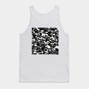 Black and white Camo pattern digital Camouflage Tank Top